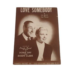 Love Somebody 1948 Vintage Sheet Music Piano Voice Easy Listening Doris Day